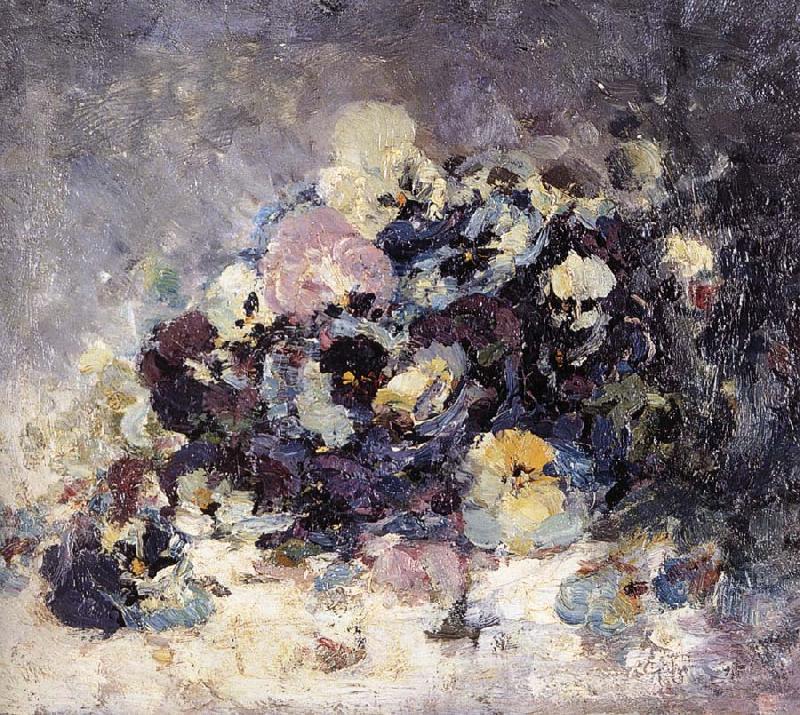 Nicolae Grigorescu Pansies China oil painting art